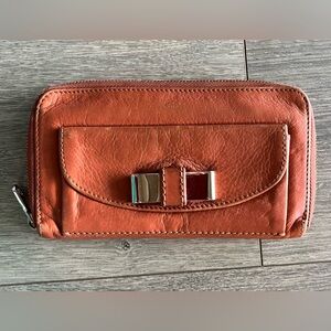 EUC Chloe Brown Zip Wrap Around Wallet